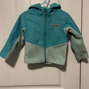 Columbia Teal and Light Green Kids Hoodie